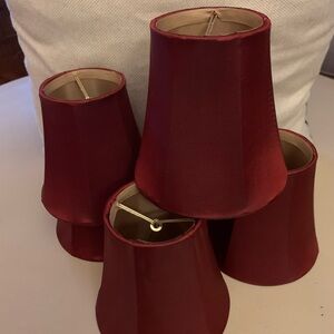 Deep Red Mini Lampshades
